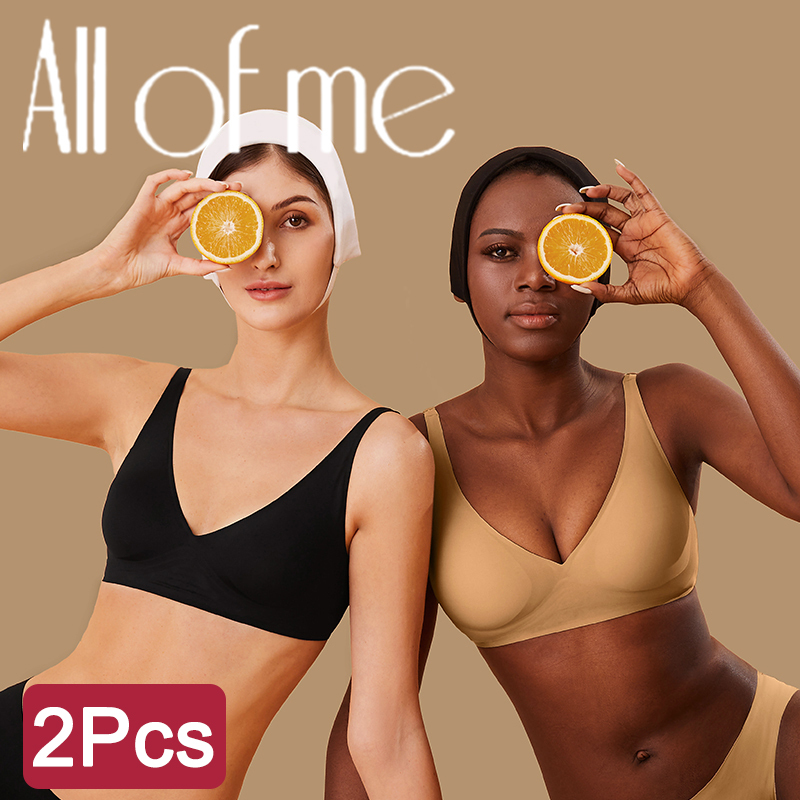 2Pcs Sexy Seamless Women Bra Wire Free Brassieres Soft Intimate Women's Underwear Female Intimates Lingerie Underwear Sleepwear