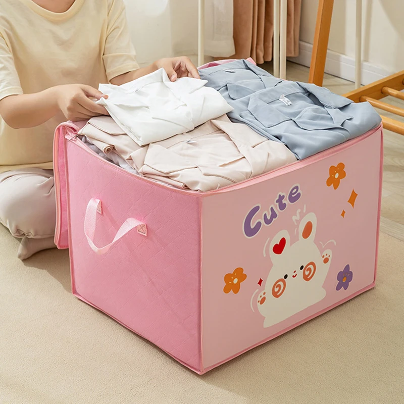 Cube Folding Kids Toy Storage Box – Felt Fabric Animal Bin 6