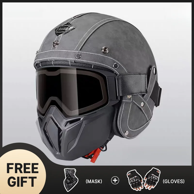 Casco Jet Moto 3/4 Aperto Retro | Omologato ECE/DOT, Rosa, Taglia M (55-57cm) | ABS, Visiera Parasole, Fibbia Sgancio Rapido - 3