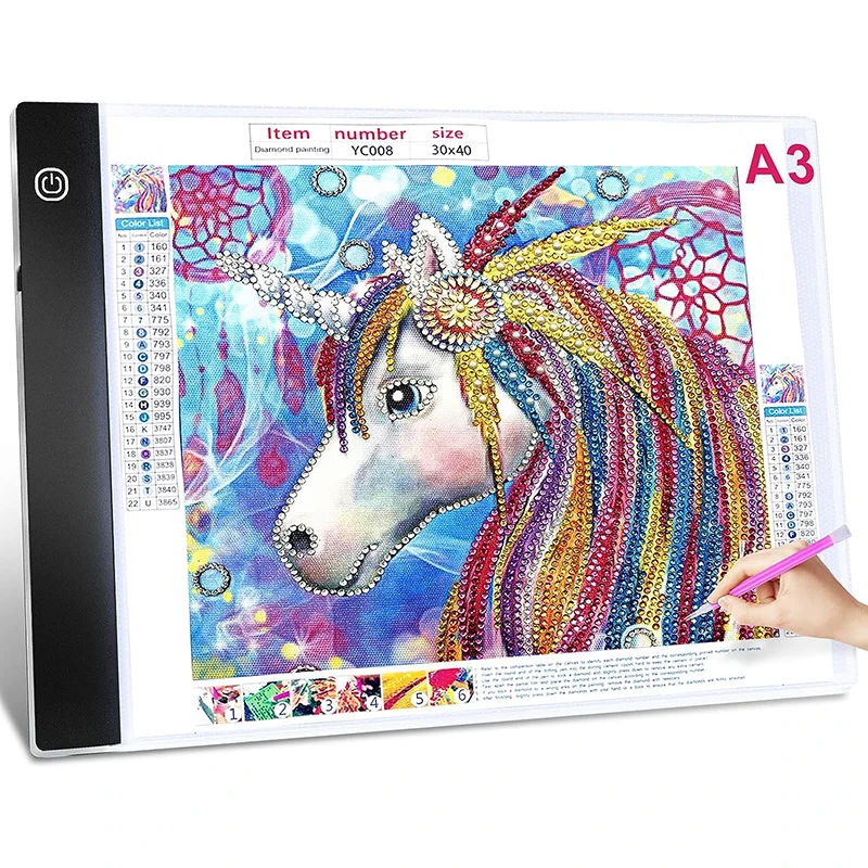 A3 LED Light Pad for diamond painting Artcraft Tracing Light Box Board Digital Tablets Painting Drawing Tablet