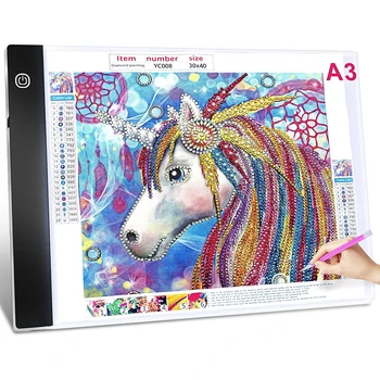 A3 LED Light Pad for diamond painting Artcraft Tracing Light Box  Board Digital Tablets Painting Drawing Tablet