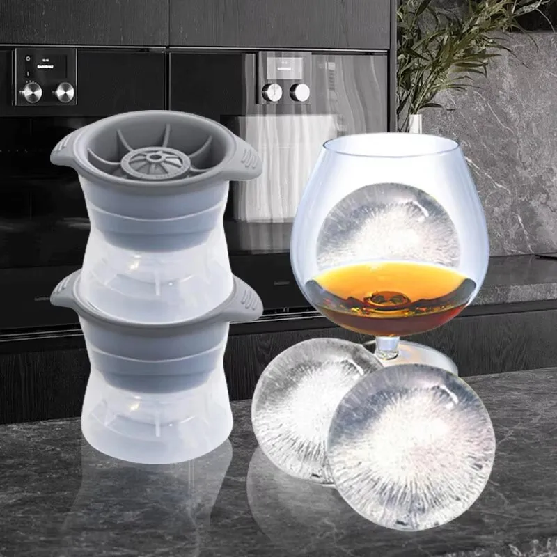 Ice Mold Kitchen Tools Portable Silicone Round Transparent Silicone Ice Hockey Mold Bar Utensils