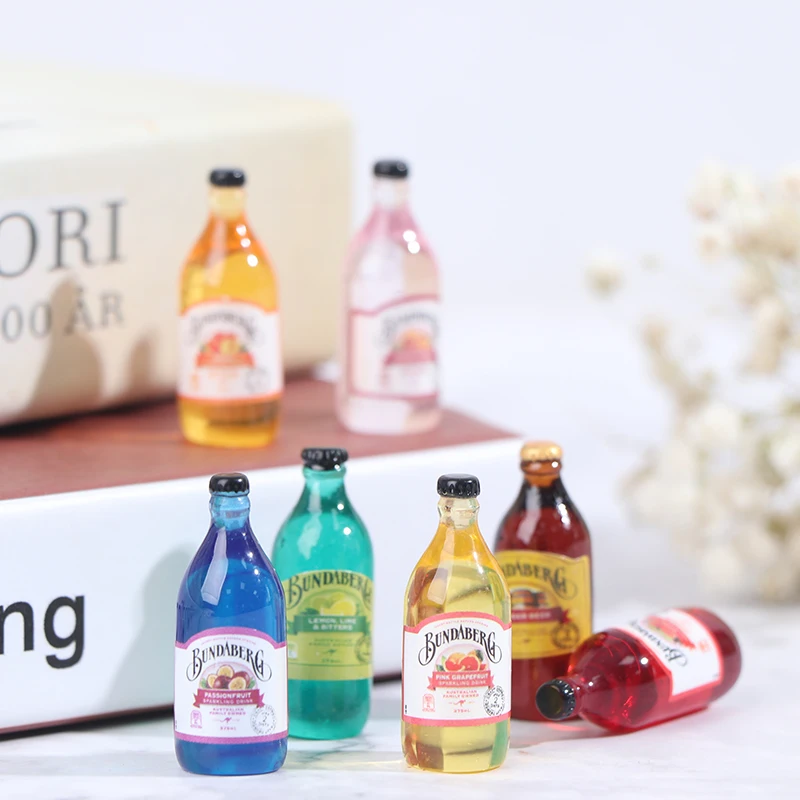 1 Set 1/12 Miniature Wine Bottles Dollhouse Kitchen Accessories - Mini Dolls House Living Room Accessories Beer Drink Bottles 5