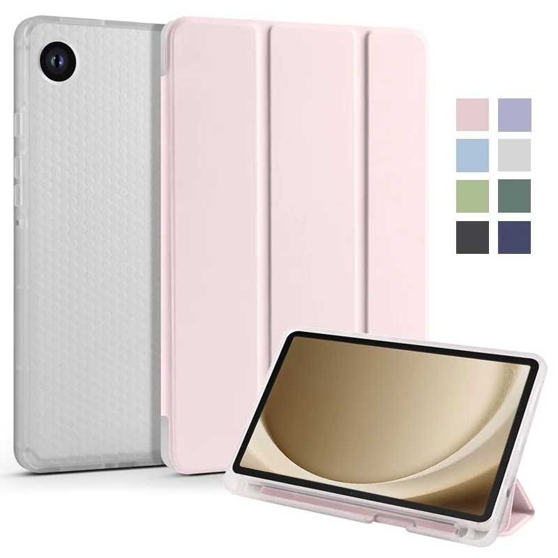 

For Samsung Galaxy Tab A9 Plus 11 inch Case With Pen Holder Soft Back Fold Smart Cover For Galaxy Tab A9 Plus Case SM x210 x215
