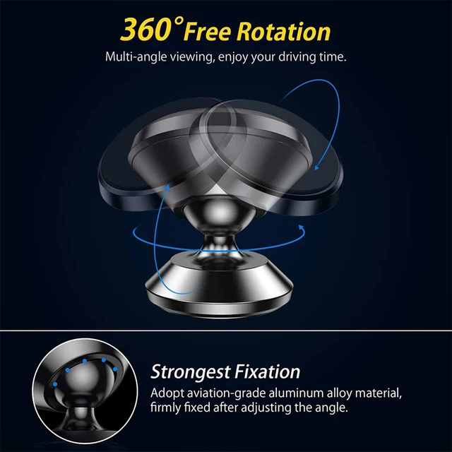Car Phone Holder Magnetic Universal Magnet Phone Mount for iPhone for Samsung in Car Mobile Cell Phone Holder Stand GPS Support 3
