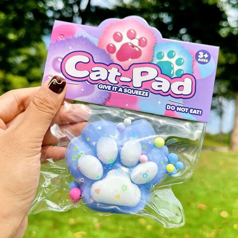 Soft Squeeze Cat Paw Toys Sticky Squeeze Toy Pinching Cat Paw Decompressing Toy Handmade Stress Relief Toy Pinching Relax Toys 2