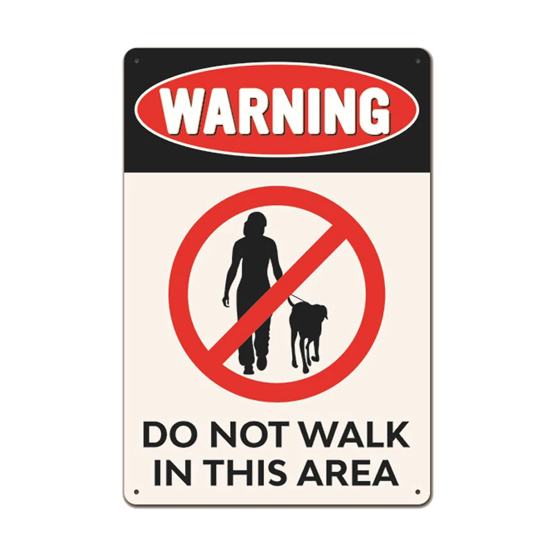 

Warning Dog Metal Tin Signs Vintage Poster Beware of Dog Retro Tin Plates Wall Stickers for Garden Family House Door Decoration