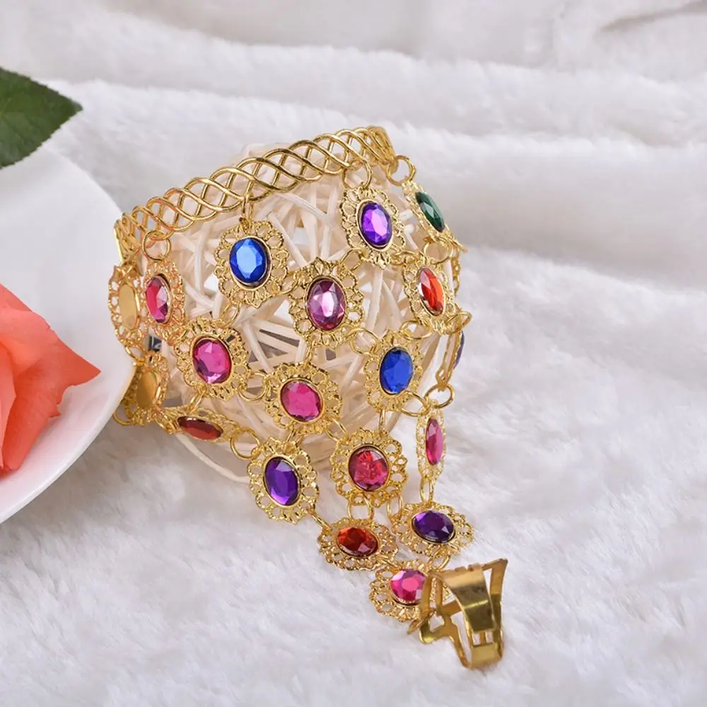 Broad Gold Bracelet With Diamond Motif - Indian Jewellery Designs