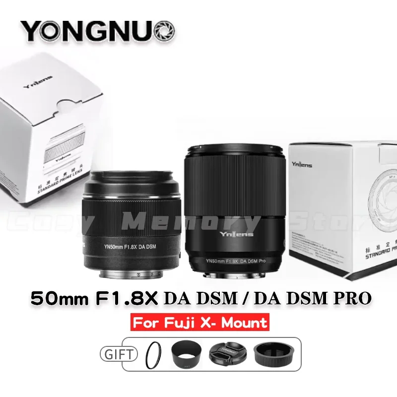 Obiettivo Per Fotocamera Yongnuo Yn50Mm F1.8X Da Dsm Pro Per Fotocamera Fujifilm X Mount