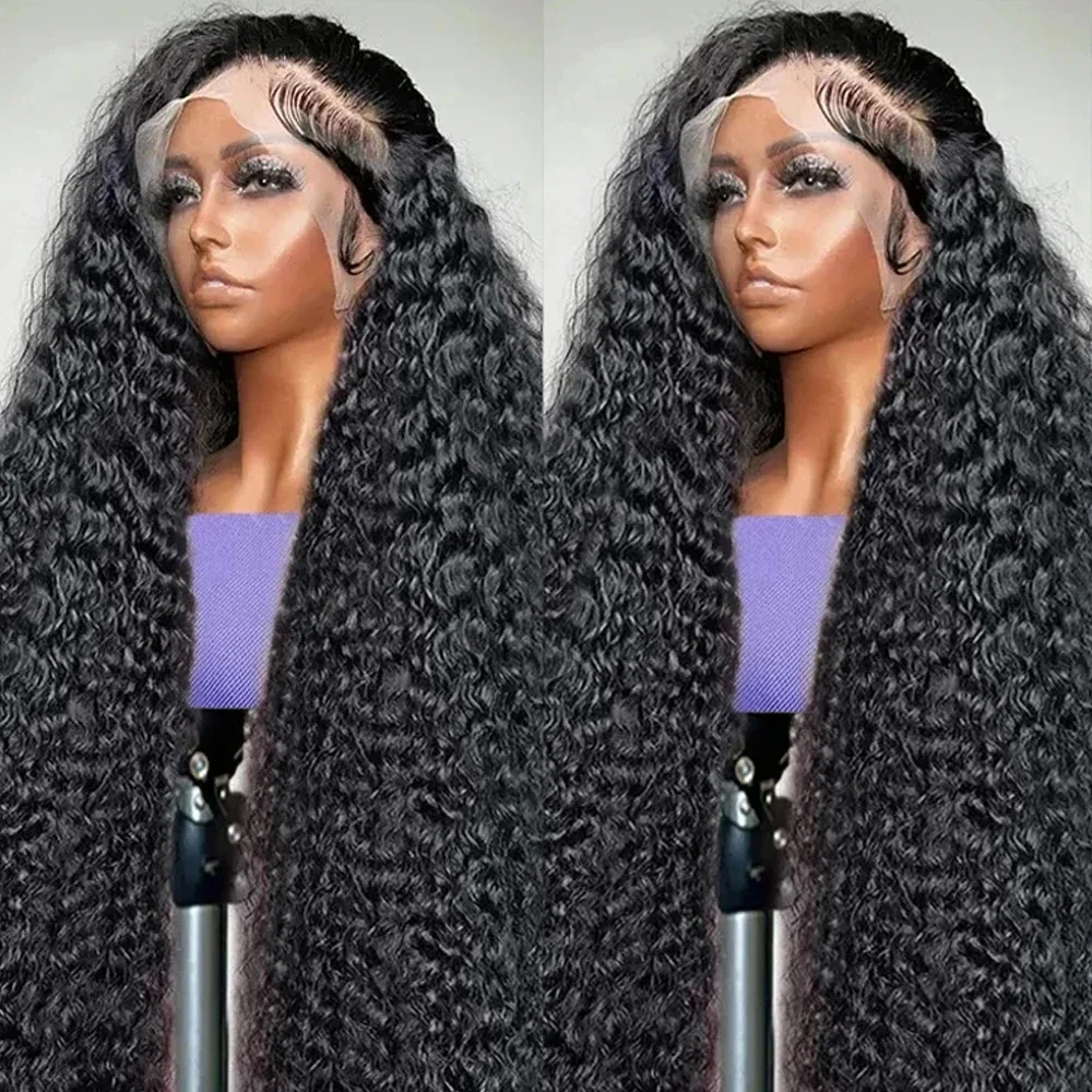 

150%-180% Density Human Hair Wigs Natural Color Women Water Wave 13x6 13x4 HD Transparent Lace Front Wigs Pre Plucked Human Hair