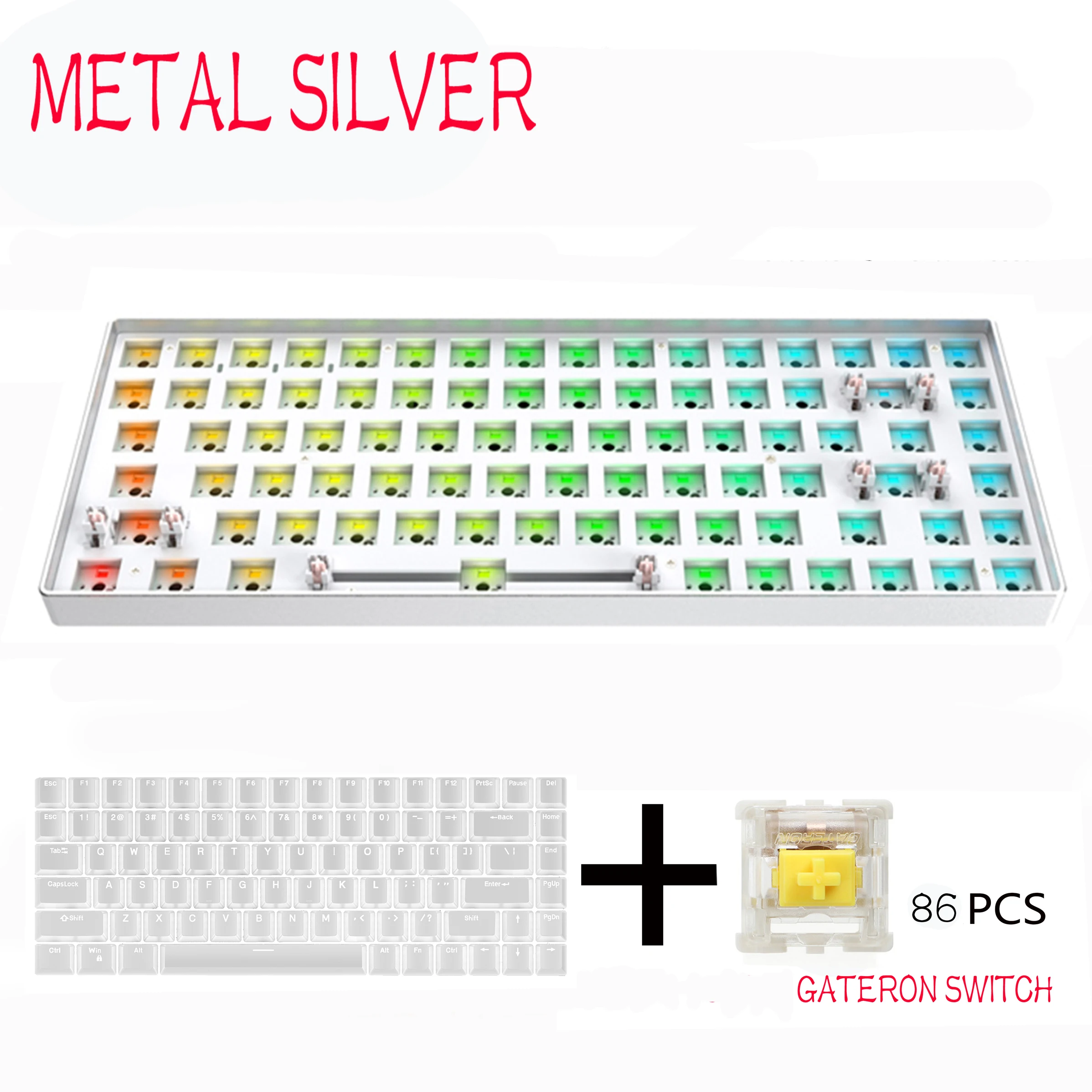 pc world keyboards ZUOYA Tester84 key Hot Swap Mechanical Keyboard Kit wired Type-C RGB Compatiable With Cherry Gateron Kailhua 3/5 Pins wireless keyboard for pc Keyboards