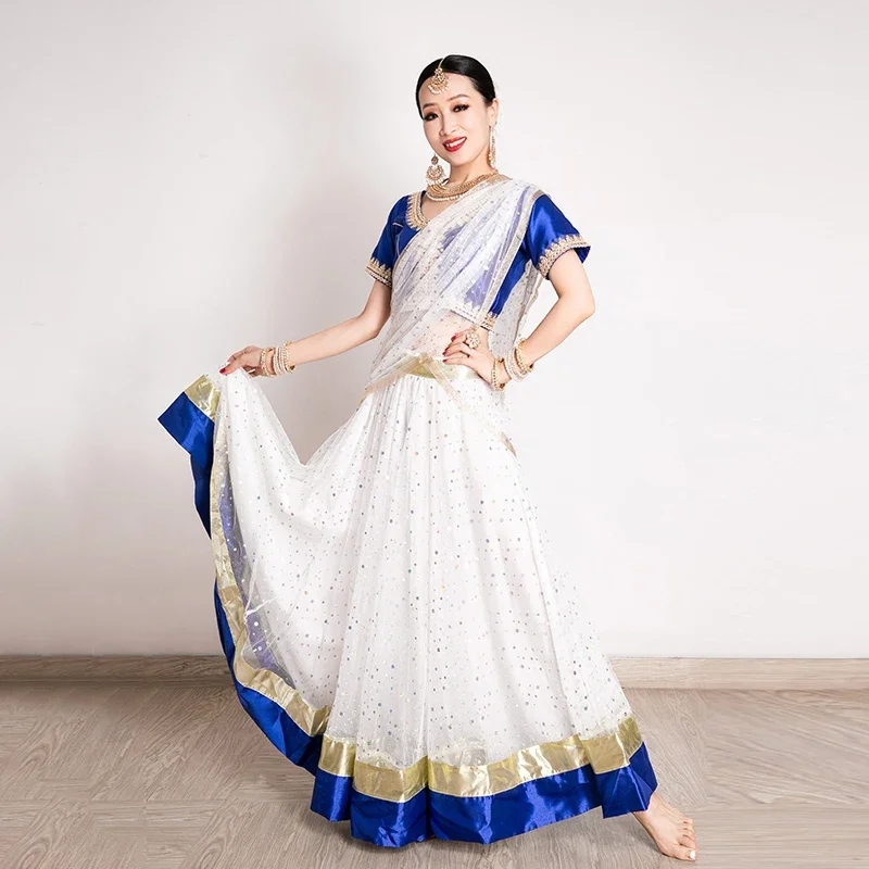Bollywood Dance Performance Costume Group Annual Meeting Large Performance Costume Slim Fit Swing Lengha Indian Dance Dress