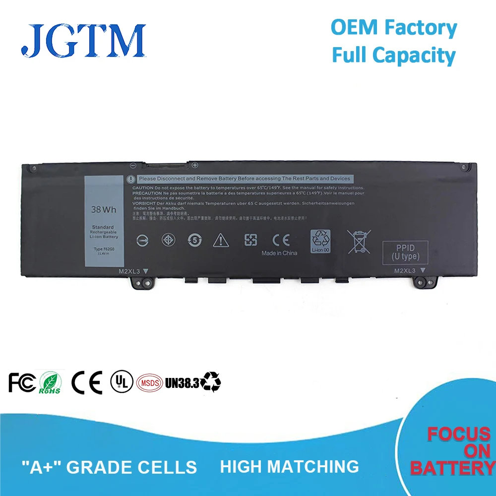 F62G0 Laptop Battery Lithium Ion Batteries F62g0 11.4v 38wh 3330mah For