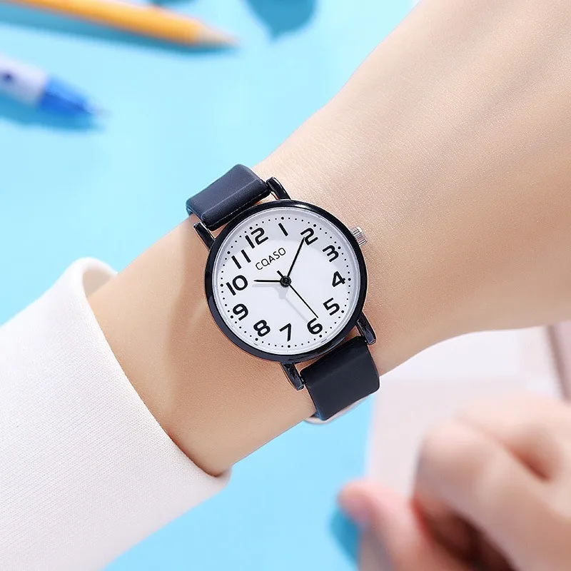 Retro Little Candy Women's Watch Student Silicone Tape Quartz Watch