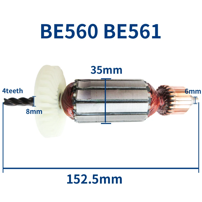 Armature Rotor 4teeth Accessories for Metabo BE560 BE561 Pistol Drill Grouting Machine Grouting Machine Anchor Replacement atten ms 900 4 in 1 pistol pematrian pinset solder stasiun solder stasiun pematrian udara panas stasiun pengerjaan ulang