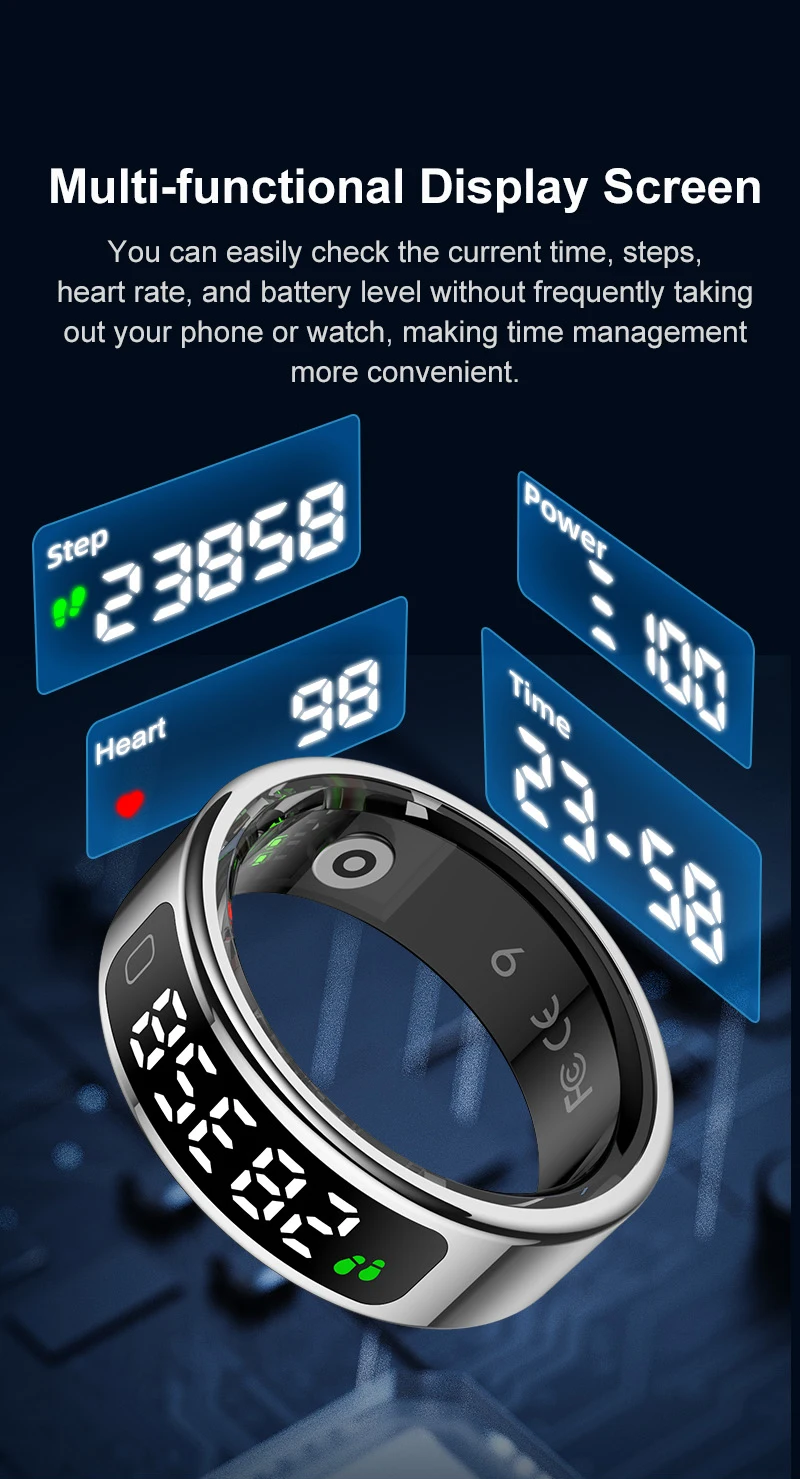 NEW R11C Smart Ring Heart Rate Blood Oxygen Sleep Monitoring Multi Sports Mode R