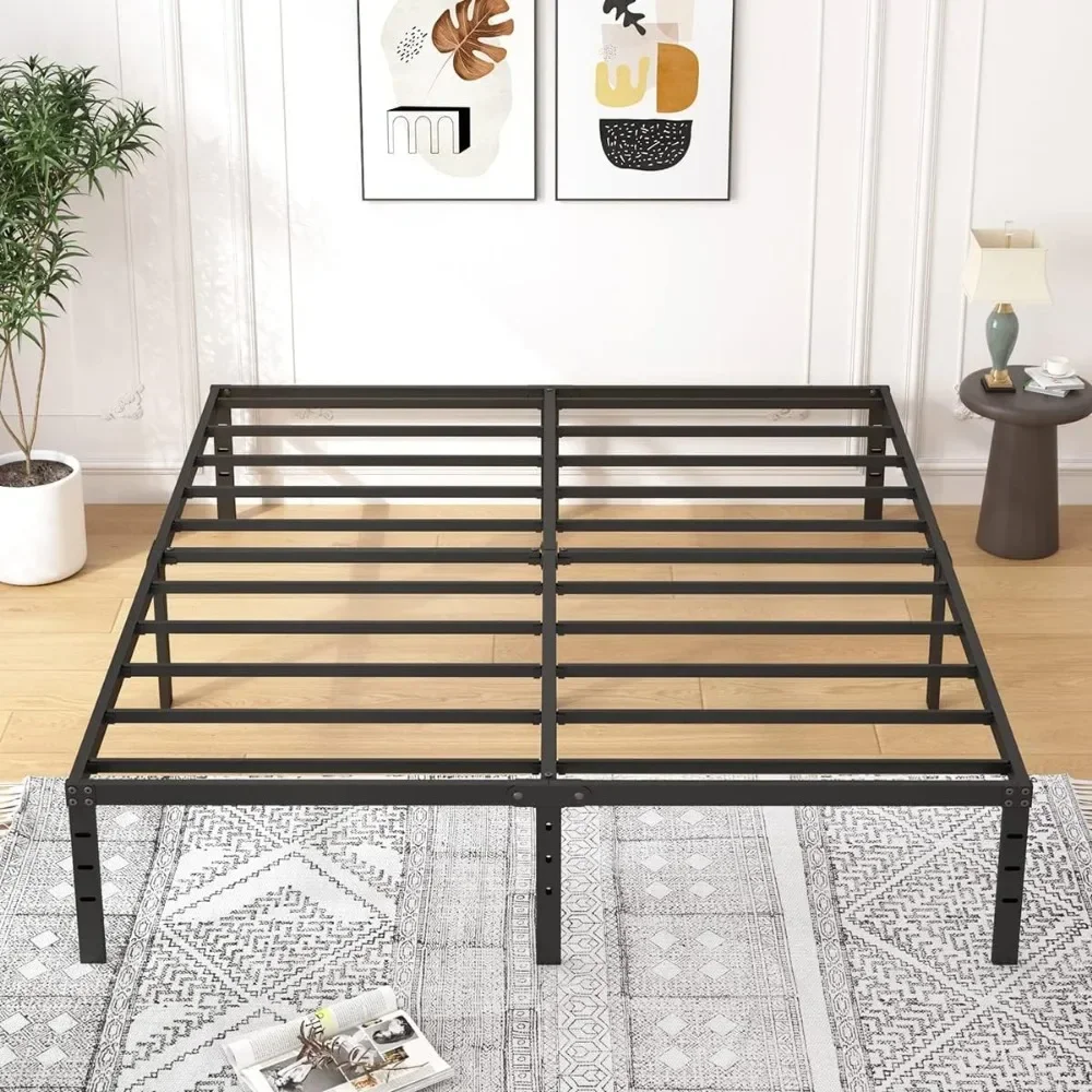 18 Inch Metal Bed Frame Queen Size , Easy Assembly Heavy Duty Noise Free Bedframes, No Box Spring Needed 4