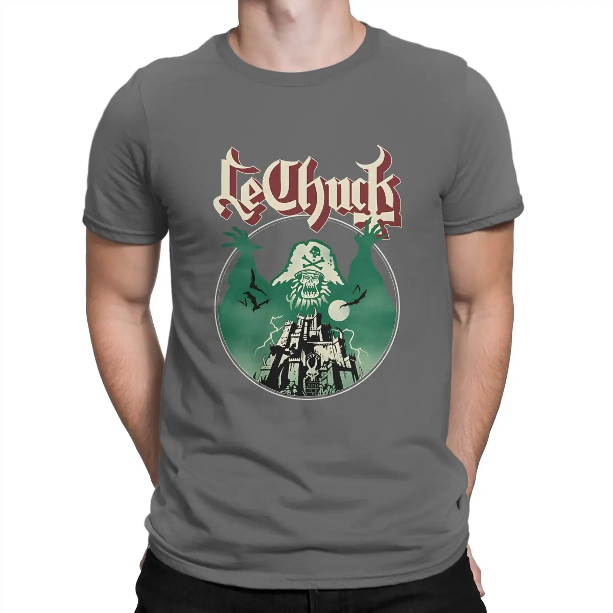 thumbnail image 1 of Camiseta pirata de algodón para hombre, novedosa, con cuello redondo, banda, manga corta, estampado gráfico, 1 of 7
