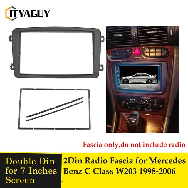 Car Radio Fascia For MERCEDES-BENZ C-klasse W203 CL203 CLK-klasse 2 Din  Auto Stereo Dash Panel Mount Frame Kit - AliExpress