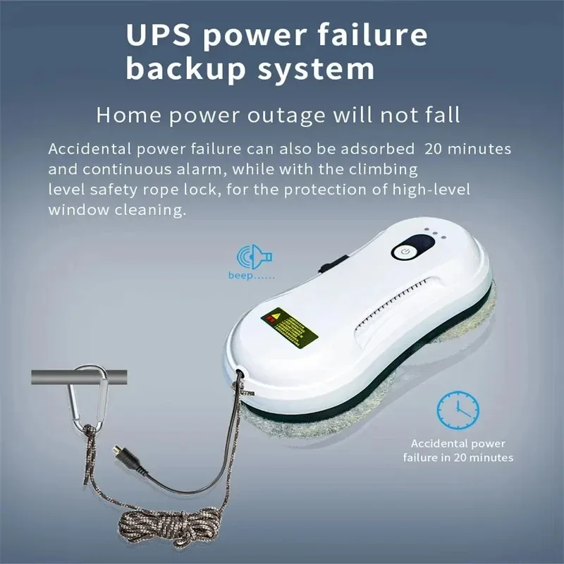 Intelligent Window Cleaning Robot Water Spray Glass Washing Robotic Vacuum Cleaner Smart with Power outage protection ﻿ 4