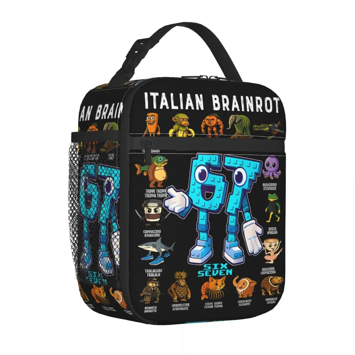 Lunch Boxes 67 Six Seven 6-7 Funny Italian Brainrot Merch Food Box INS Trendy Thermal Cooler Bento Box For School - 2