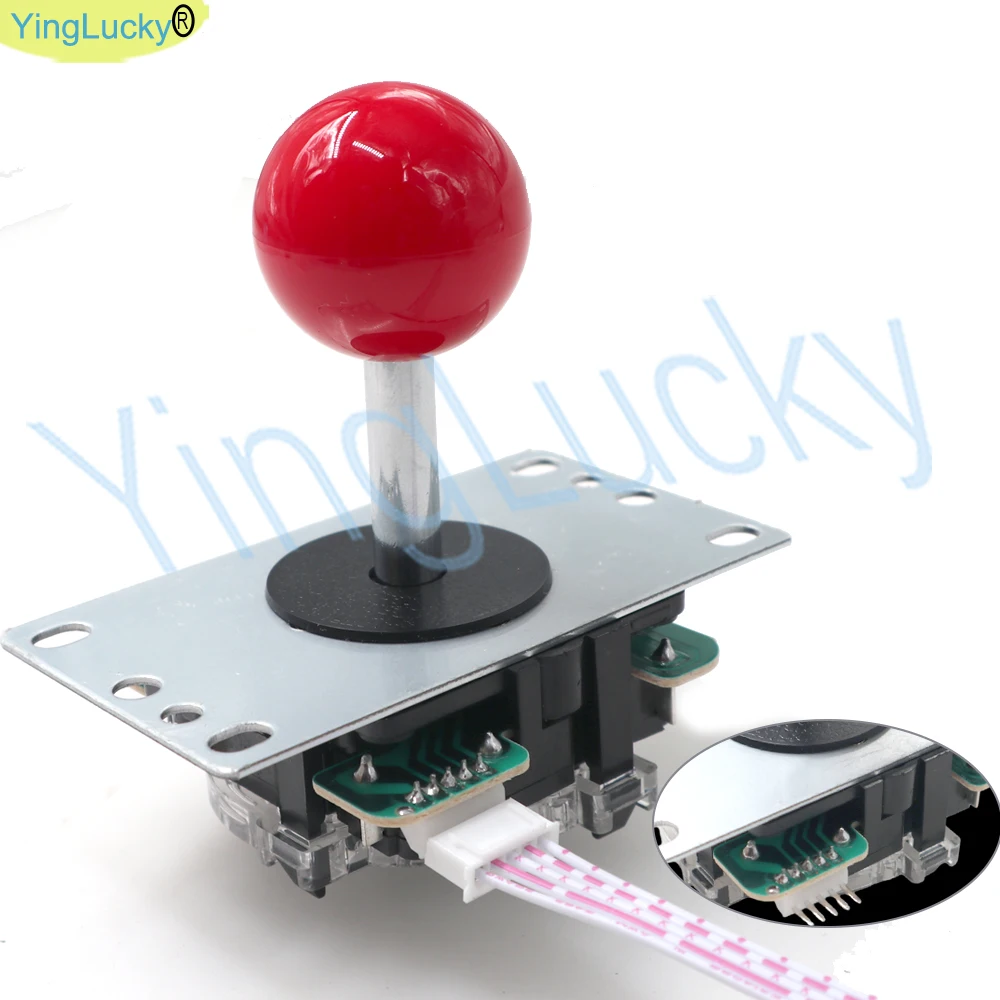 yinglucky Arcade Classic  Joystick 4 way 5pin DIY Game Joystick Red Ball Fighting Stick Replacement Parts For Game Arcade  jamma images - 6