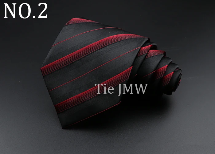 Neue männer Jacquard Gestreiften Plaid Krawatte Klassische Polyester Schmale Dünne Krawatte Zubehör Täglichen Verschleiß Krawatte Hochzeit Party Geschenk – Detail 2