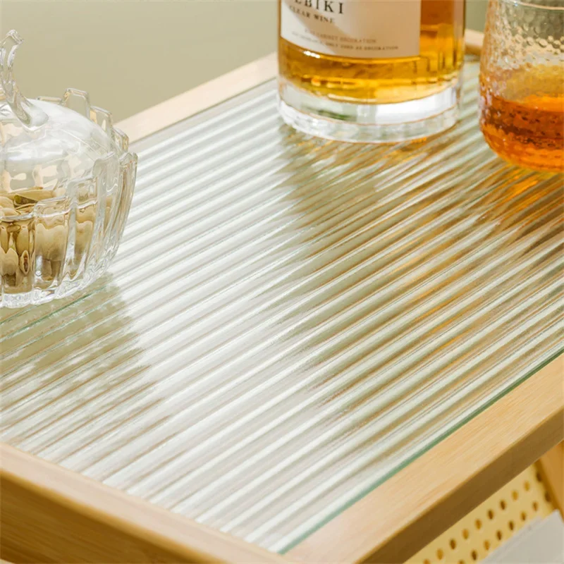 Modern Changhong Glass Coffee Tables Nordic Bamboo Sofa Side Table Living Room Apartment Coffee Table Creative Corner Tables c