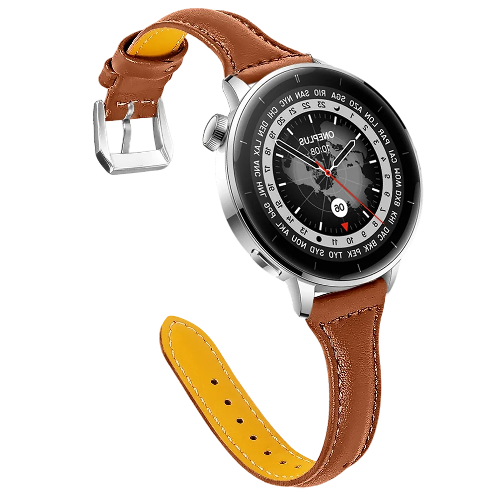 18mm Leather Classic Buckle Wristband - Elegant Replacement Strap