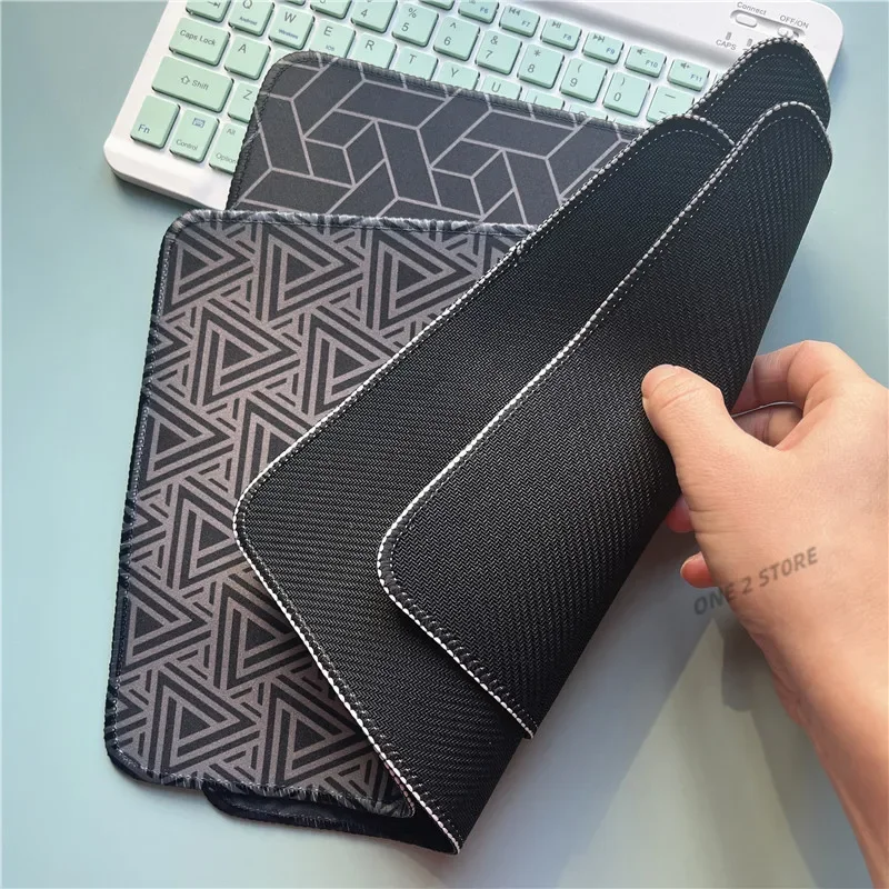 게임용 노트북 소형 마우스 패드 손목 보호대 마우스 패드 블랙 그리드 사무용품 책상 액세서리 고급 노트북 액세서리