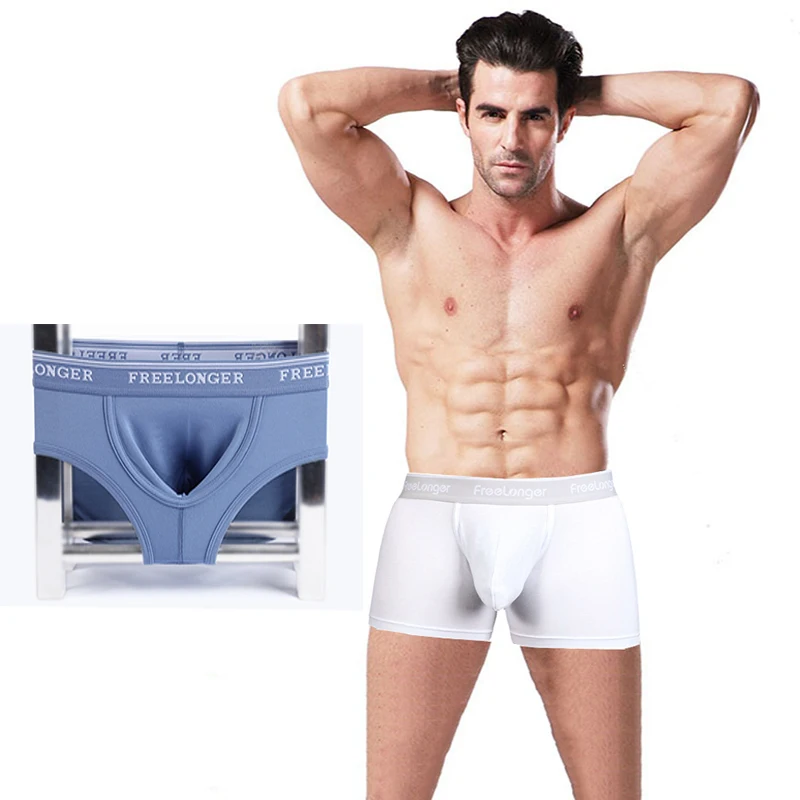 Big Bag Men's Boxer Underwear U-shaped Open Boxer Shorts Breathable Briefs Comfortable Sexy Underwear Fashion Bottoming Shorts