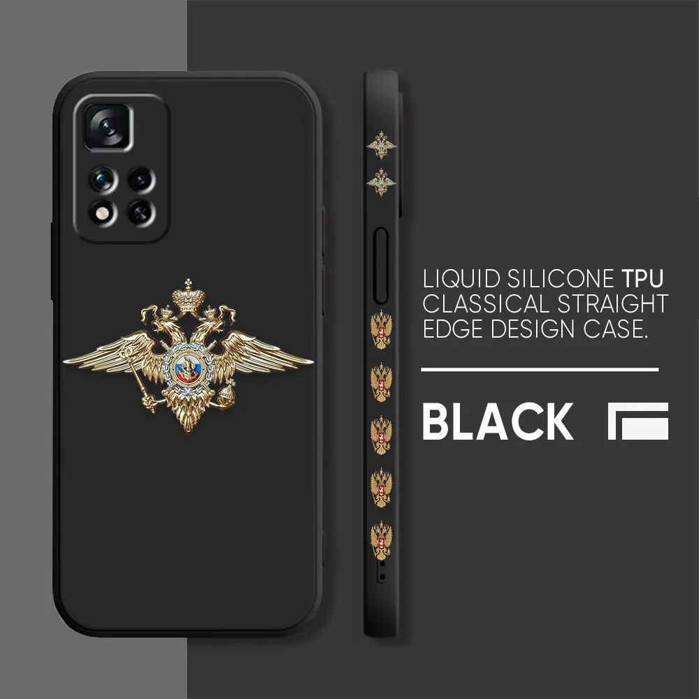 thumbnail image 1 of Funda para Redmi Note 12 11 11T 11R 11E 10 9 8 7 7S PRO PLUS 4G 5G Funda de silicona líquida Simple emblema de la Federación Rusa, 1 of 5
