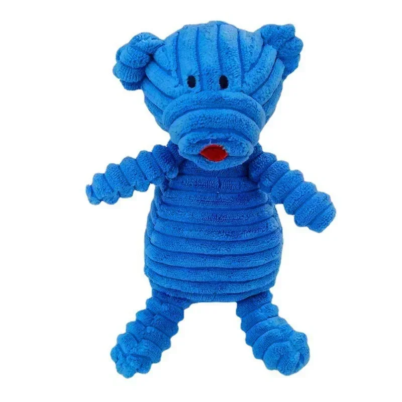 Plush Bite-Resistant Squeaky Corduroy Dog Toy