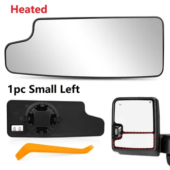 1pc Small Left Side Heated Rearview Mirror Lower Towing Mirror Glass Convex w/Back Plate for Chevrolet Silverado GMC Sierra 1500 2019-2025 7