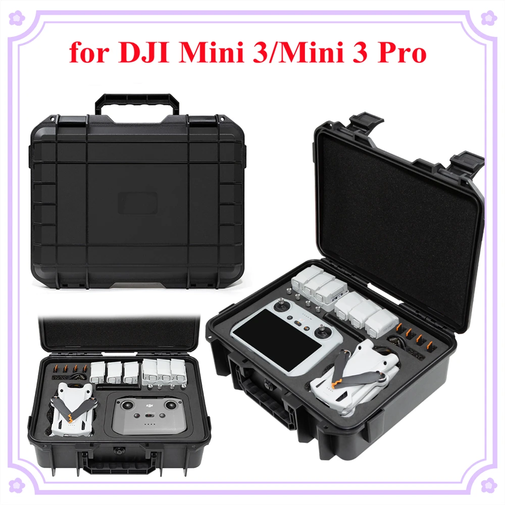 

Для DJI Mini 3/Mini 3Pro Взрывозащищенная коробка для хранения в жестком корпусе Портативный чехол для DJI Mini 3 Pro/Mini 3