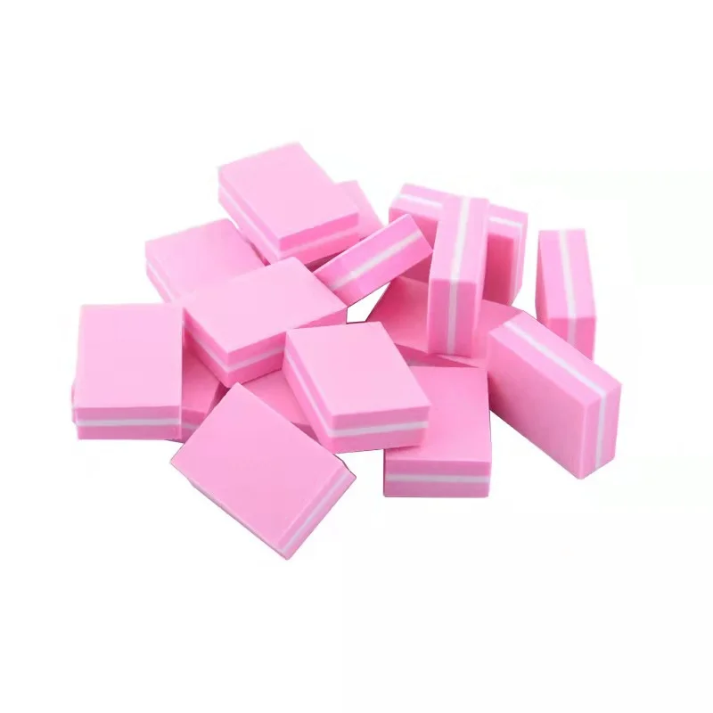 50pcs 양면 미니 네일 파일 블록 샌딩 및 연마 네일 케어 도구 네일 케어 파일 샌딩 및 연마 네일 파일