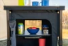Kitchen Organizer Hardtop Table, Gray, 23 x 20 x 31 4