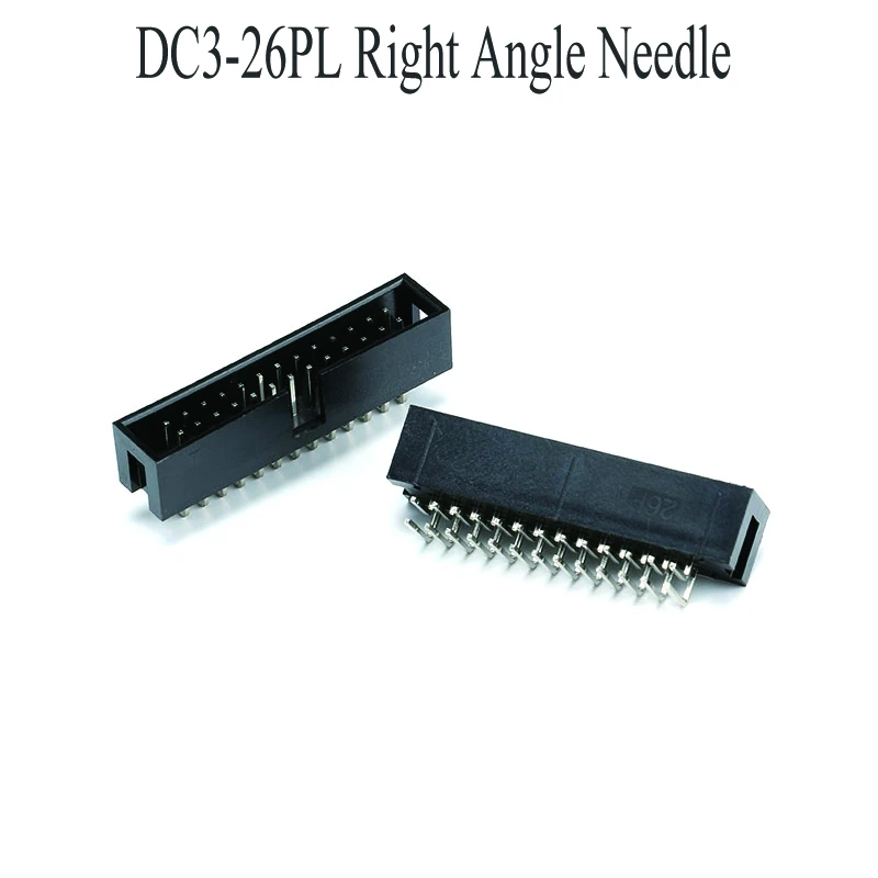 

10 шт., прямоугольные игольчатые разъемы DC3 Dip 26Pin, 2,54 мм