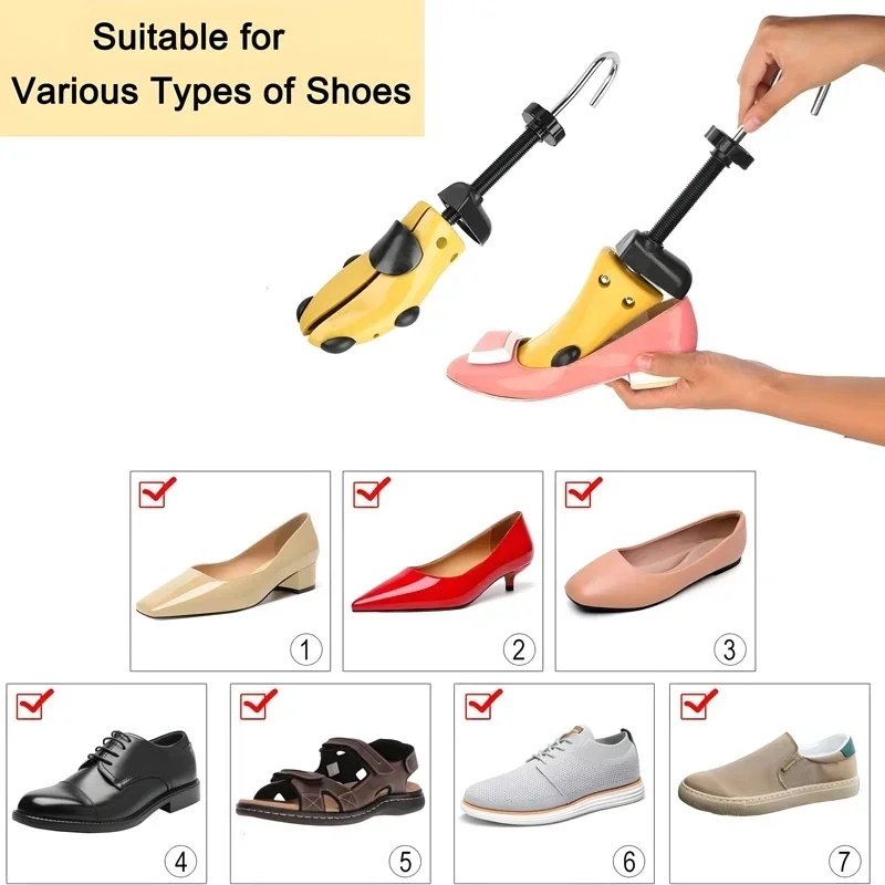 1/2pcs Shoe Stretcher Adjustable Plastic Expander Men Women Unisex Length Width Extender Keeper Heels