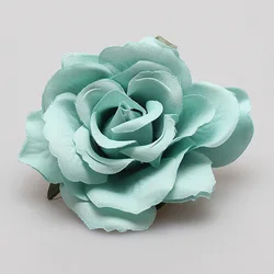 Elegant Retro Red Rose Hair Clip - Floral Hairpin Barrette (Mint green)