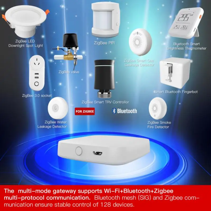 Smart Gateway Tuya Wireless Smart Home Controllo Vocale Tramite Alexa Home Mesh Hub Multi-Mode 3.0 Wifi
