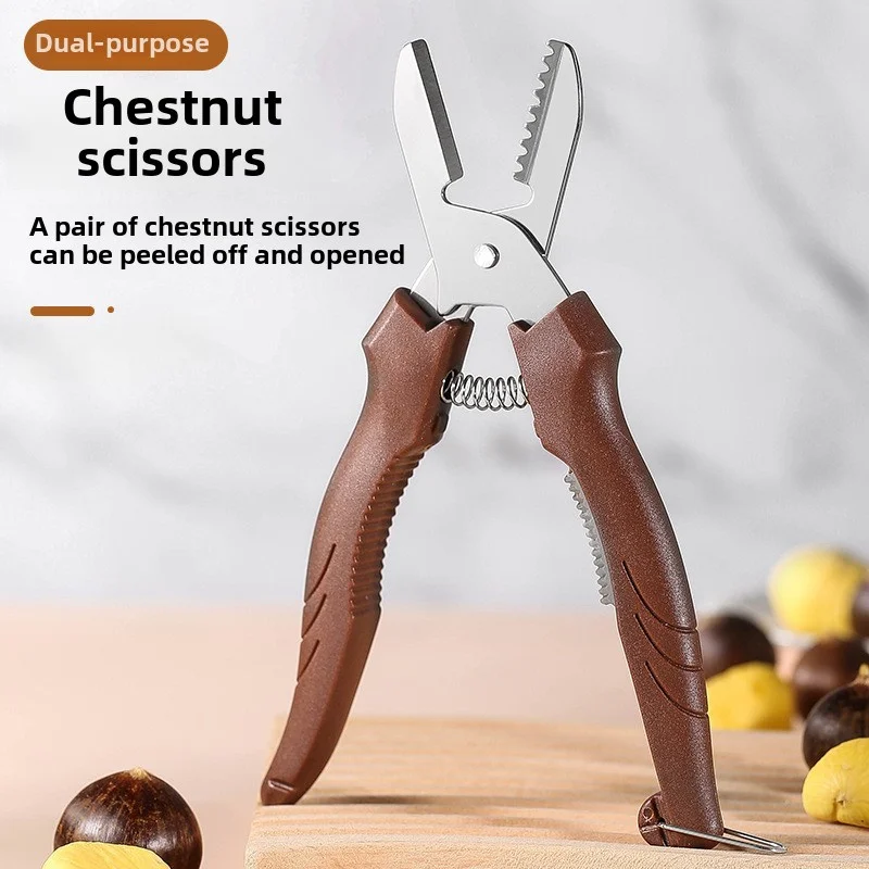 Multipurpose Chestnut Scissors Peeler