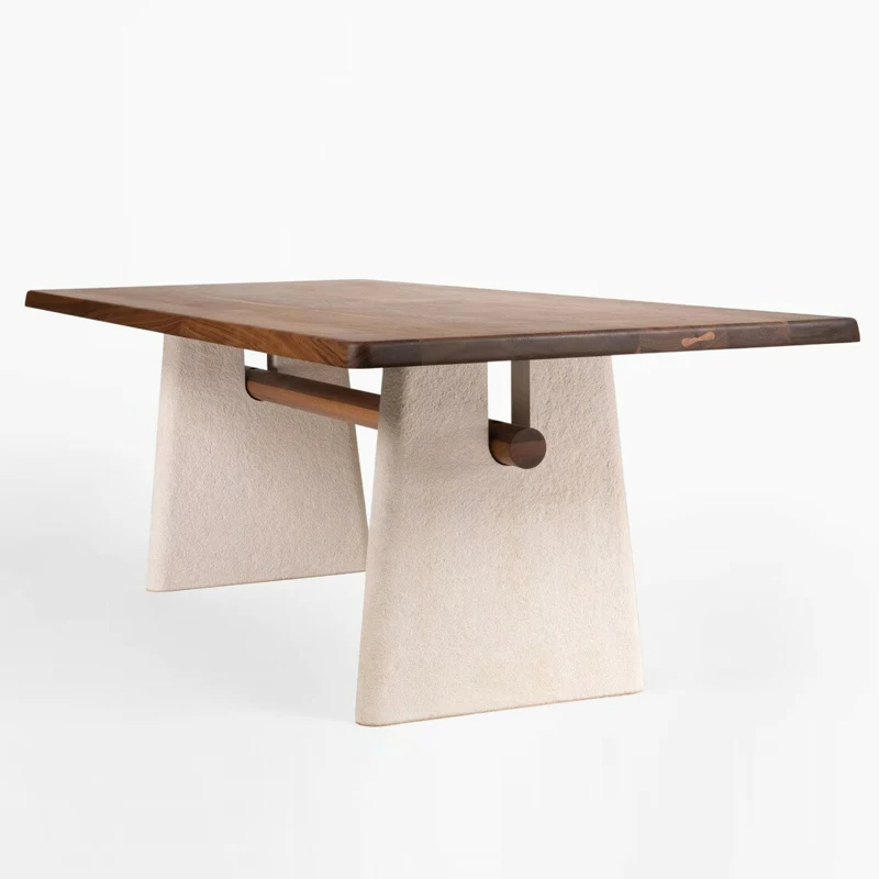 

Medieval Nordic Simple Solid Wood Dining Table Modern Fashion Office Table Creative Personality Negotiation Table