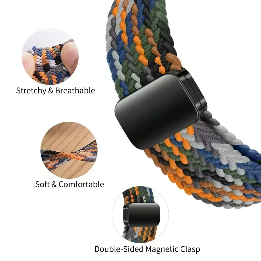 Magnetic Braided Nylon Watch Band - 20mm/22mm