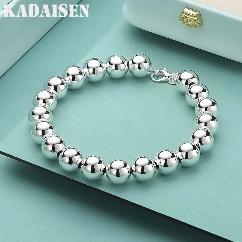 새로운 매력 패션  클래식 10MM 비즈 팔찌 남자 여자 파티 웨딩 액세서리 선..