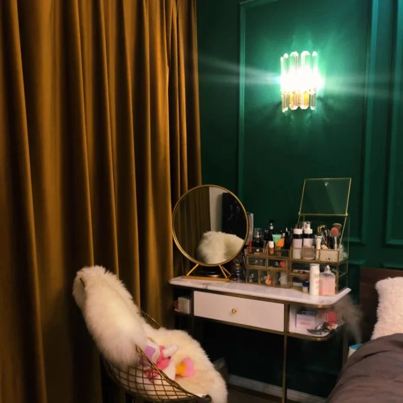 

Американские бархатные шторы в стиле ретро под античную бронзу, роскошные бархатные однотонные шторы с высоким затенением, домашние шторы