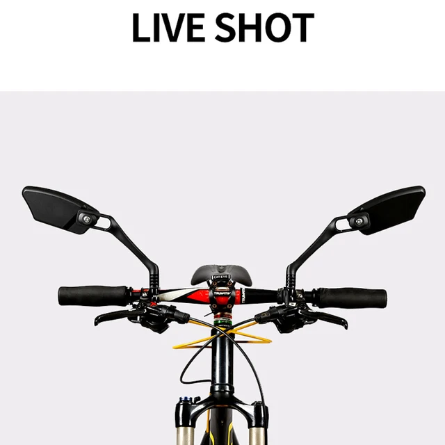 Espelho Retrovisor de Guidão de Bicicleta com Ângulos Ajustáveis de Alta Definição para Bicicletas de Montanha e Scooters Elétricos 6 Espelho Retrovisor de Guidão de Bicicleta HD Ajustável
