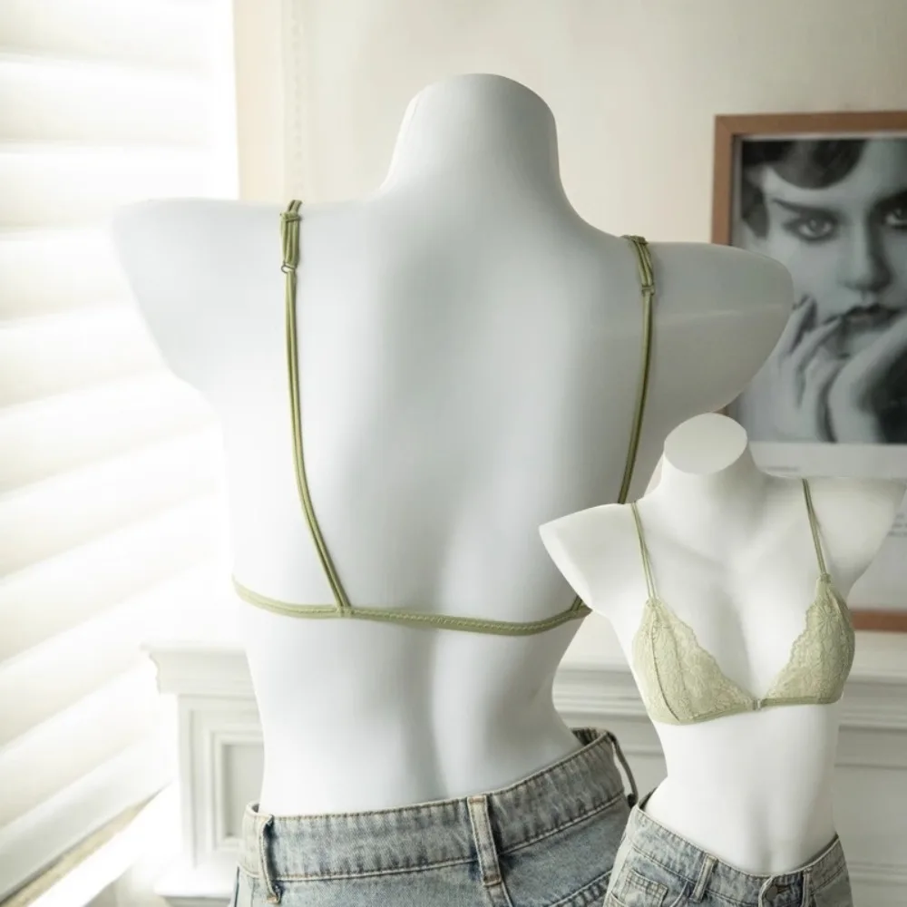 Ultra-Thin Lace Wireless V Bra with Front Closure - Seamless Anti-Sagging Lingerie