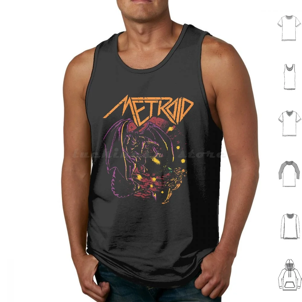 Space Dragon Canotte Stampa Cotone Metroid Antrace Fantasy Gaming Metal Metalheads Metroid Prime Pirate Ridley