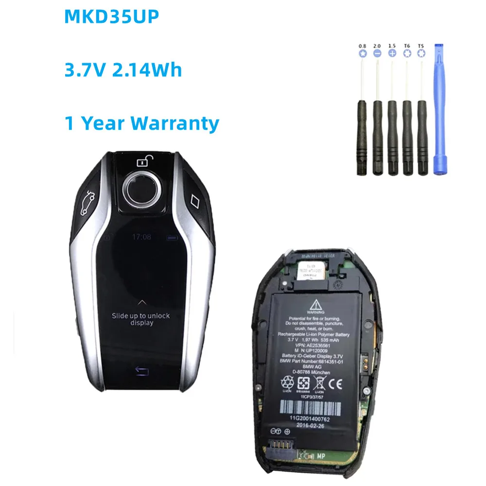 Nova Mkd35up 1icp3 37 57 9442976 6814351 Lcd Bateria Chave Remota para Bmw gt X3gt57 i8 x3 x5 x6 5310le 730 740 745 760li
